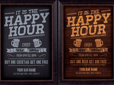Happy Hour Promotion Flyer Template advertising after work flyer bar flyer bar promotion beer beer happy hour club flyer design event flyer happy hour happy hour flyer poster print promotion psd template pub sports bar summer flyer template