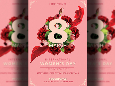 Womens Day Flyer Template 8 march card design event flower flyer flyer design invitation march march flyer mothers day mothers day flyer party flyer pink poster summer summer flyer womens day womens day celebration womens day flyer