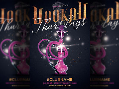 Hookah Flyer Template advertising bar classy club flyer elegant event flyer flyer design hookah hookah lounge hookah night hookah thursdays nargile party flyer promotion psd template shisha summer summer flyer