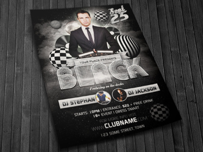 Black Party Flyer Template