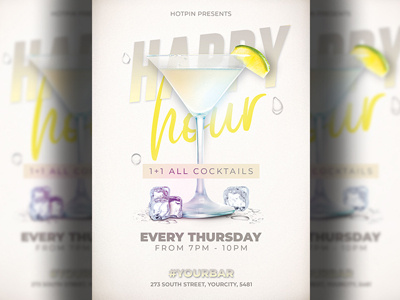 Happy Hour Flyer Template advertising after work flyer bar flyer bar promotion beer beer happy hour club flyer design event flyer happy hour happy hour flyer poster print promotion psd template pub sports bar summer flyer template