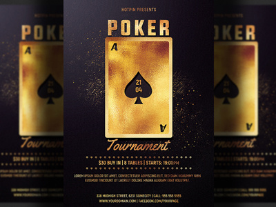 Poker Tournament Flyer Template Free from cdn.dribbble.com