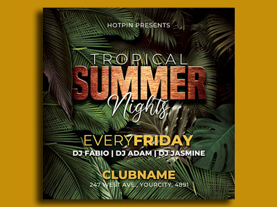 Summer Party Flyer Template by Hotpin on Dribbble