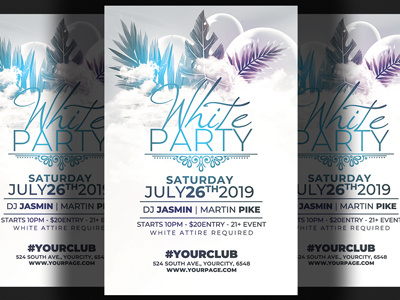 White  Affair Party Flyer Template