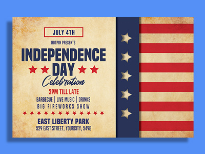 Independence Day Flyer Template 4th of july american american flag barbecue bbq club flyer event firework fireworks flyer template fourth of july independence day independence flyer july 4th memorial day party party flyer