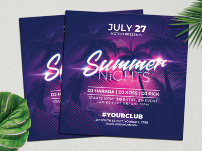 Summer Party Flyer Template beach party flyer club flyer design event invitation nightclub nightclub flyer party flyer pool party flyer poster promotion summer summer flyer summer party flyer template tropical flyer tropical party flyer