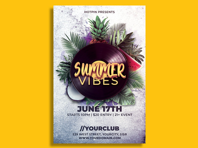 Summer Party Flyer Template beach party flyer club flyer design event invitation nightclub nightclub flyer party flyer pool party flyer poster promotion summer summer flyer summer party flyer template tropical flyer tropical party flyer