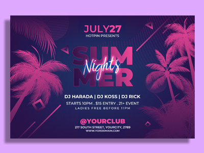 Summer Party Flyer Template beach party flyer club flyer design event invitation nightclub nightclub flyer party flyer pool party flyer poster promotion summer summer flyer summer party flyer template tropical flyer tropical party flyer white affair white party flyer