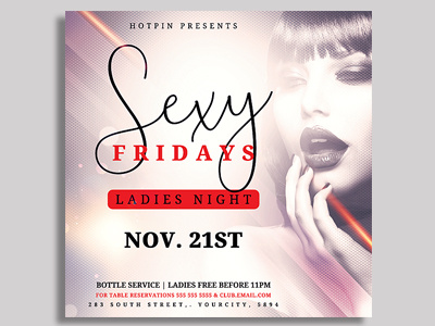 Ladies Night Flyer Template