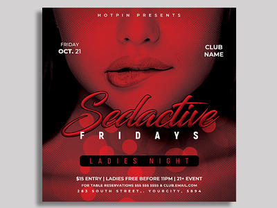 Ladies Night Party Flyer classy flyer club flyer elegant event fashion flyer template girls night out glamour hotpin invitation ladies ladies night luxury night club nightclub party party flyer seductive fridays sexy vip