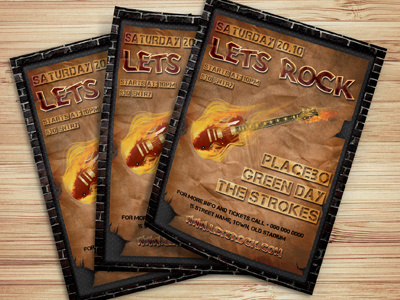 Letsrock Party Concert Flyer Poster