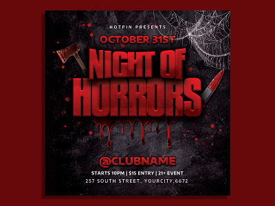 Halloween Party Flyer Template 2 club flyer costume party dark flyer template halloween halloween flyer halloween invitation halloween party halloween poster haunted house horror instagram invitation party party flyer poster