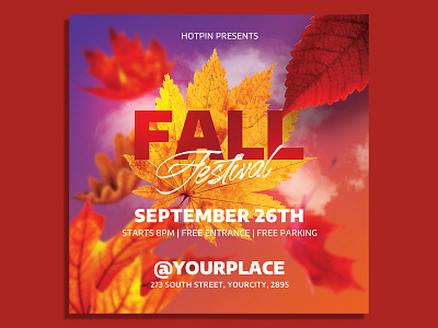 Fall Autumn Flyer Template