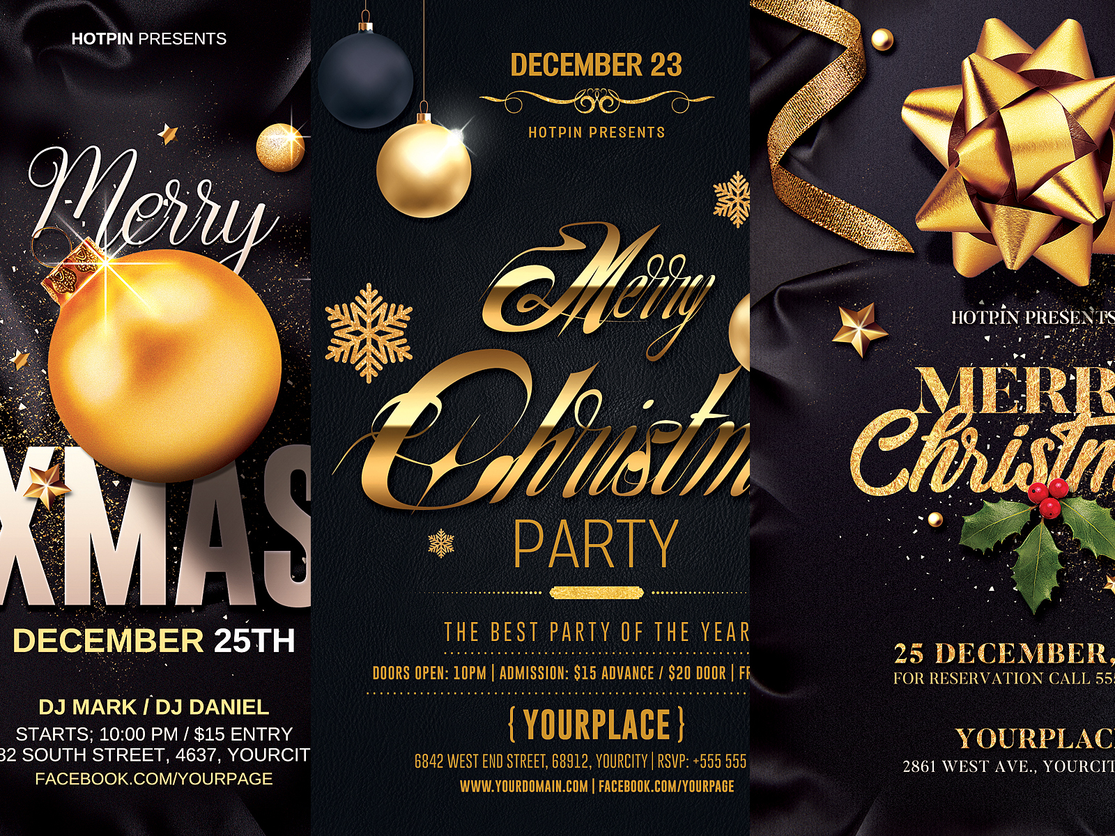 free christmas flier templates for indesign