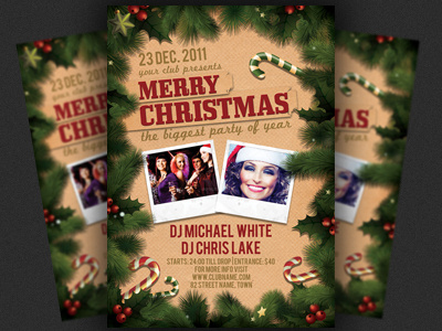 Christmas Or Nye Party Flyer Template