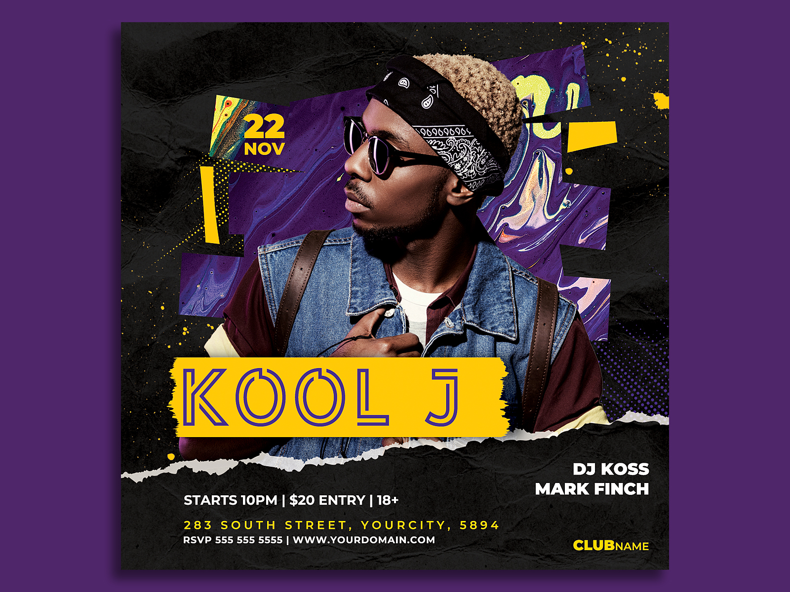 Dj Flyer Template by Hotpin on Dribbble