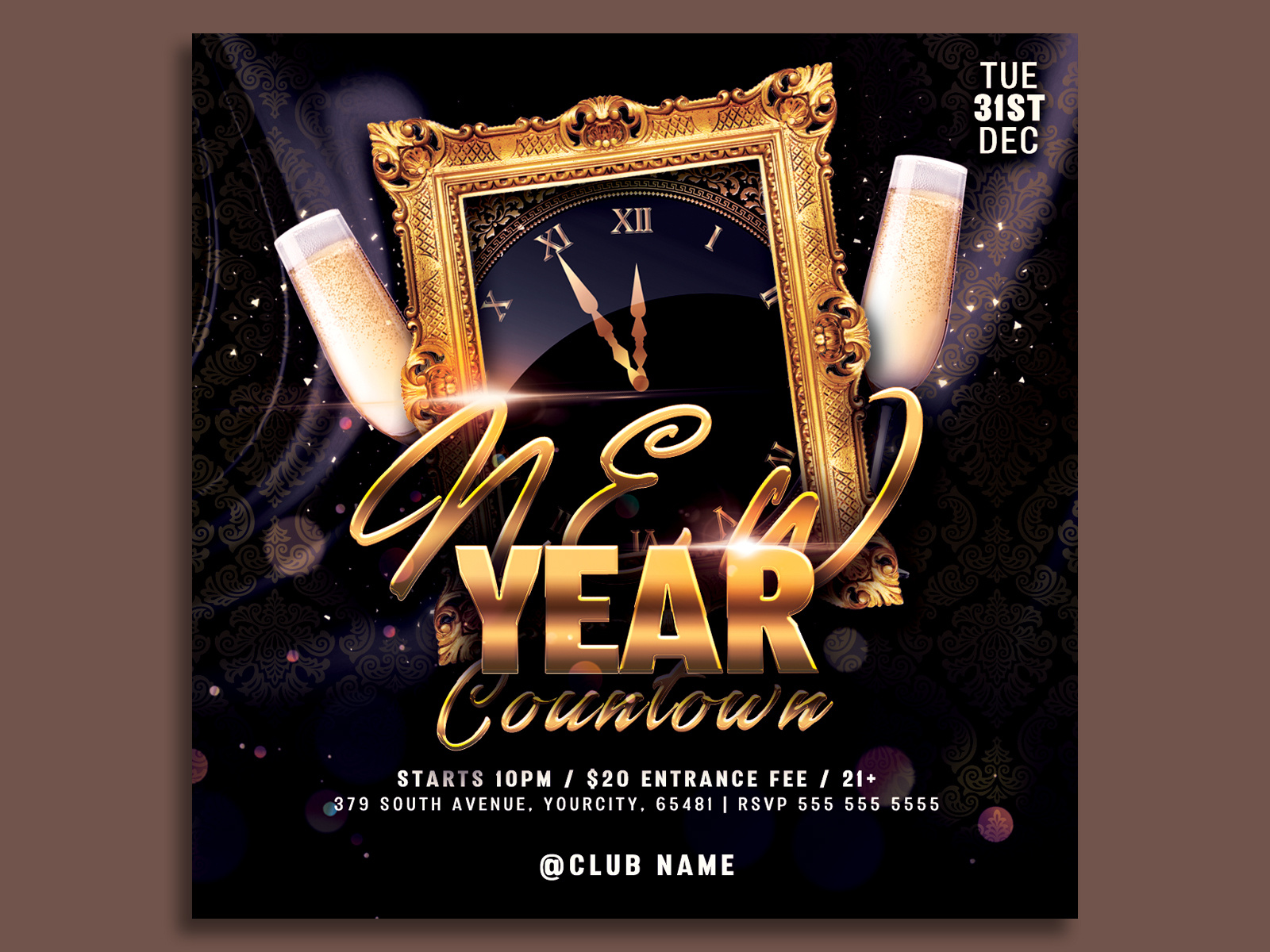 New year party перевод. Excel flyer. стильные новогодние листовки.