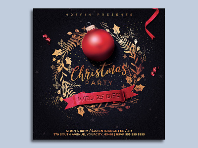 Christmas Flyer Template christmas christmas flyer christmas invitation christmas night christmas party christmas template classy club flyer elegant flyer design flyer template holiday instagram invitation new year new years eve nye party flyer