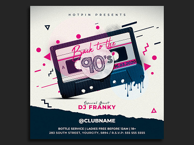 Retro 90s Flyer Template