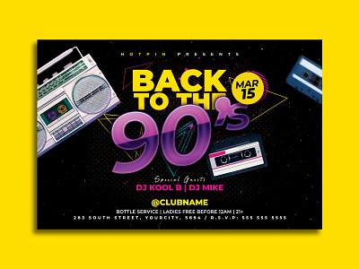 Retro 90s Flyer Template