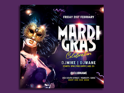 Mardi Gras Flyer Template