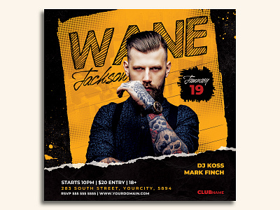 Guest Dj Flyer Template banner club flyer concert flyer dj dj concert flyer dj event dj flyer dj tour dubstep edm electro elegant event flyer template guest dj hip hop instagram invitation