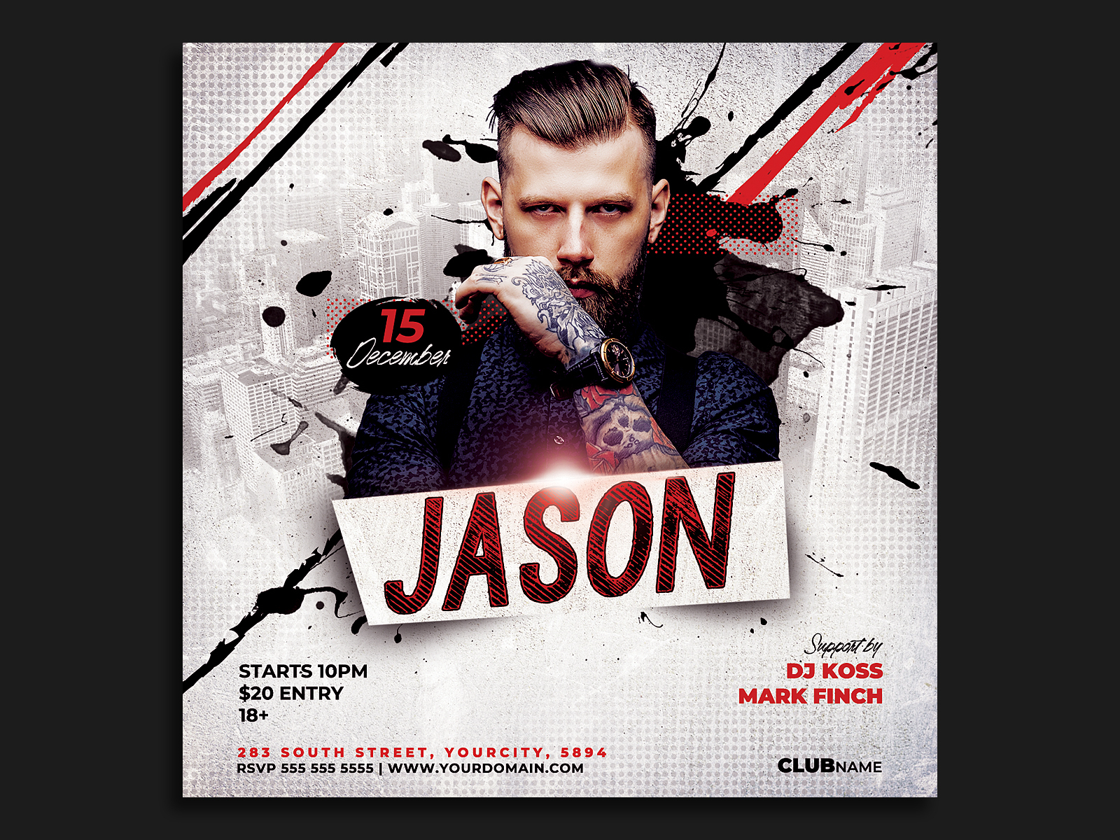 Dj Flyer Template by Hotpin on Dribbble