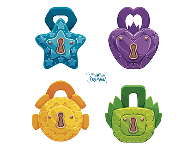 Children's board game locks