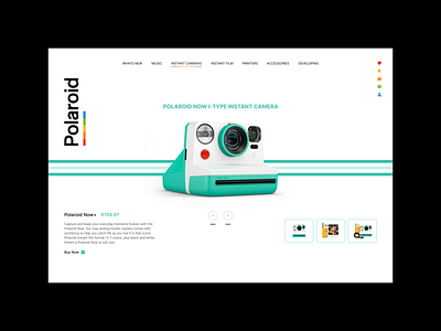 Polaroid – Product Page Concept branding camera concept design figma graphic design instant instax kodak logo minimalism nostalgi onestep photo polaroid product product page sx 70 ui ux