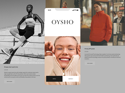 Oysho home screen concept app branding concept design fashion figma graphic design hi screen home screen logo minimalism mobile home screen oysho product product design simple design ui ux