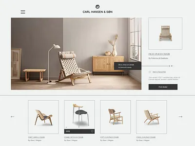 Danish furniture design/ Product page /UI branding carl hansen chair concept danish furniture design figma furniture furniture store interior minimalism product design product page scandinavian design shop sofa store ui ux web design