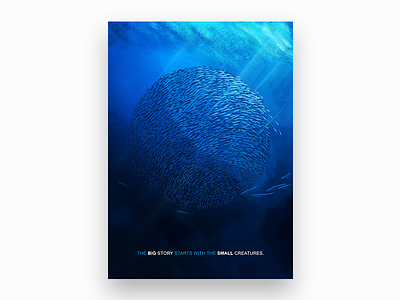 Ocean - Small Creatures blue fish ocean poster