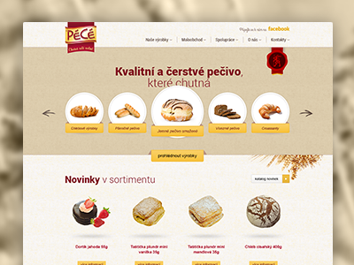 PéCé bakery design food pastry web design website