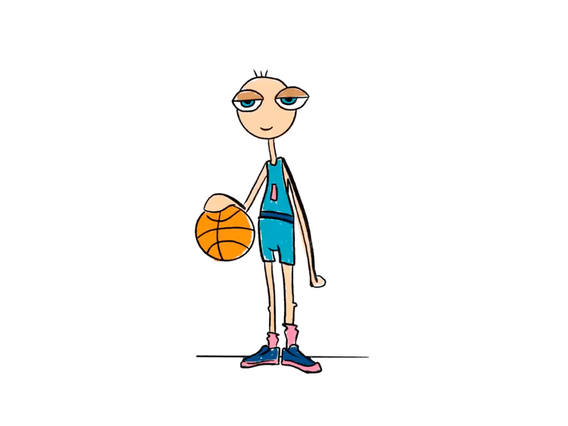 Ballin’ animation basketball bounce dribble frame by frame loop motion design pro create zak perry creative