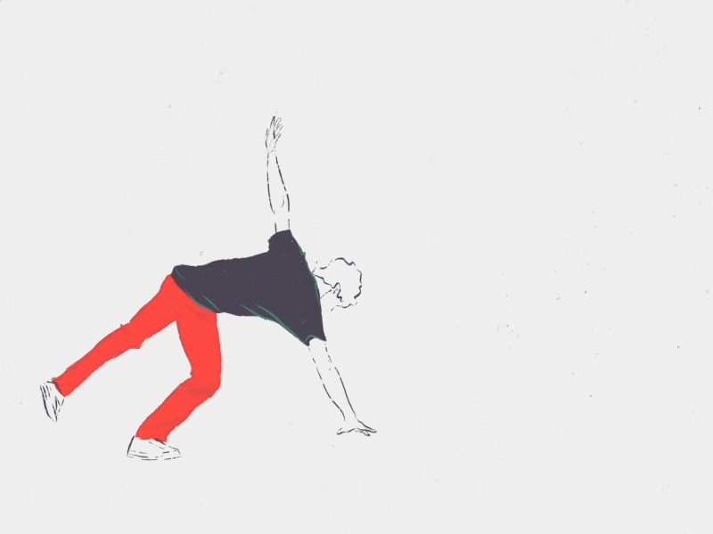 Man Dance 2danimation animation dancer frame by frame loop motion design rotoscope zakperrycreative