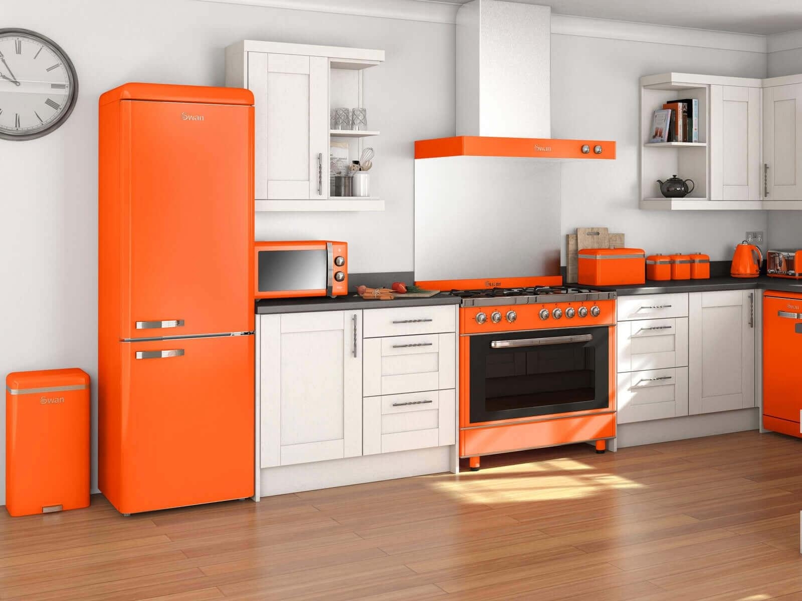Big Chill Orange Kitchen Appliances 4x 