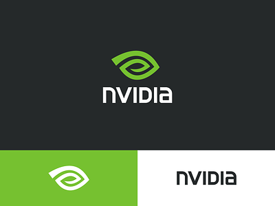 NVIDIA Logo Redesign brand branding company green identity logo mark nvidia rebrand redesign simple simplistic symbol tech technology typography