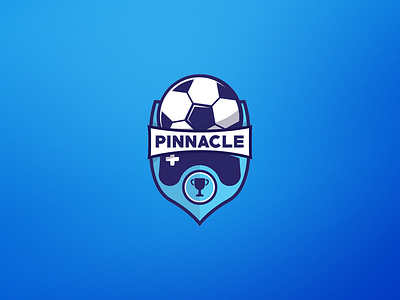 Pinnacle Esports badge blue crest design football graphic design identity logo simple simplistic soccer sports