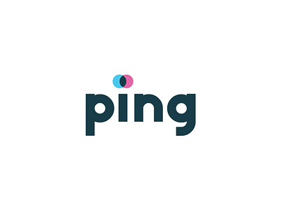 Ping business clean design identity logo modern network ping simple simplistic technology