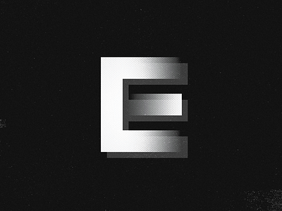 36 Days of Type - E 36 days of type black bw depth e grunge letter perspective simple symbol typography white