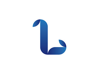 36 Days of Type - L 36 days of type geometric gradient l leaf letter logo mark simple