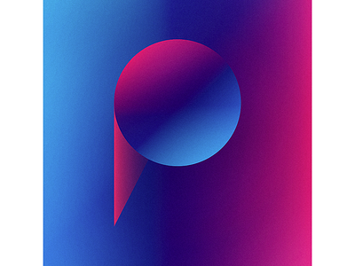 36 Days of Type - P 36 days of type geometric geometry gradient grain letter overlay p shapes simple texture typography