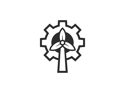 Environmental Engineering branding design engineering gear identity logo mark shirt simple symbol wind wind turbine