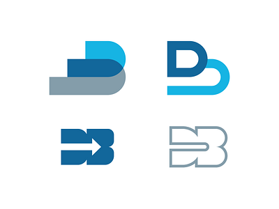 db logo exploration b blue branding concept d db geometric geometry identity letter logo logomark logotype mark monogram shapes simple