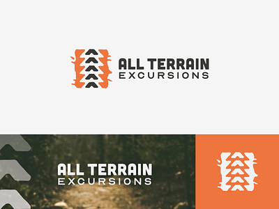 All Terrain Excursions Identity branding fun geometric grunge guide identity logo logomark mark mud nature outdoors simple splash symbol tour wordmark