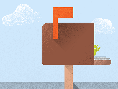 Android Mailbox Illustration android design illustration