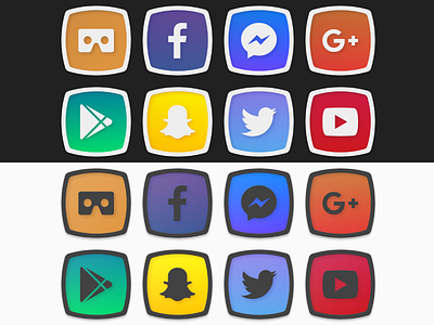 Teaser for an upcoming icon pack android dark design gradients icon icon pack icons light