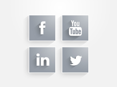 Social Networking Icons facebook flat grey icons linkedin networking shadow share social tube twitter you