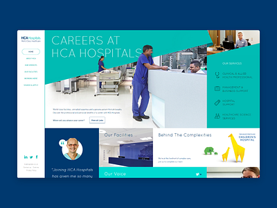 HCA Careers Website - Homepage angle careers grid hca health healthcare hospital jobs medical responsive website