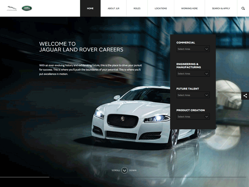 Jaguar Land Rover Website Animated